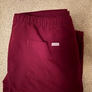 Figs Maroon Scrub Pants